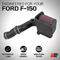 K&N Cold Air Intake System: High-Flow Air Filter, Increase Performance & Towing: Compatible with 2003-2007 Ford: Excursion, F250, F350, F450, 57-2546-1