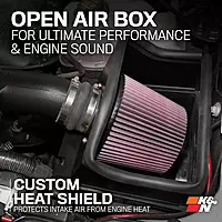 K&N Cold Air Intake System: High-Flow Air Filter, Increase Performance & Towing: Compatible with 2003-2007 Ford: Excursion, F250, F350, F450, 57-2546-1