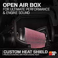 K&N Cold Air Intake System: High-Flow Air Filter, Increase Performance & Acceleration: Compatible with 2011-2023 Chrysler/Dodge: 300, 300C, Challenger, Charger, 63-1114