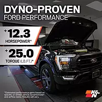 K&N Cold Air Intake System: High-Flow Air Filter, Increase Performance & Towing: Compatible with 2017-2024 FORD/LINCOLN: Expedition, F150, F150 Raptor, Navigator, 63-2599 Roto-Molded