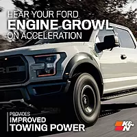K&N Cold Air Intake System: High-Flow Air Filter, Increase Performance & Towing: Compatible with 2017-2024 FORD/LINCOLN: Expedition, F150, F150 Raptor, Navigator, 63-2599 Roto-Molded