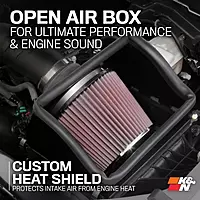 K&N Cold Air Intake System: High-Flow Air Filter, Increase Performance & Towing: Compatible with 2017-2024 FORD/LINCOLN: Expedition, F150, F150 Raptor, Navigator, 63-2599 Roto-Molded