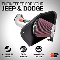 K&N Cold Air Intake System High-Flow Air Filter Compatible with 2012-2023 Dodge/Jeep 77-1567KS