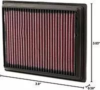 K&N High-Flow Air Filter 33-2409 (Washable, Lifetime)