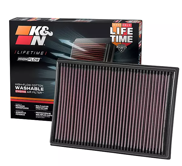 K&N High-Flow Engine Air Filter 33-2438 — Fits Toyota 4Runner/FJ/GX460 (Pack of 1)