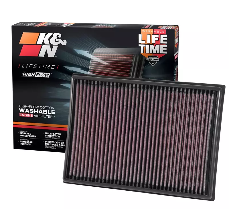 K&N High-Flow Engine Air Filter 33-2438 — Fits Toyota 4Runner/FJ/GX460 (Pack of 1)