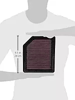 K&N High-Flow Original Lifetime Engine Air Filter: Increase Power: Premium, Washable: Compatible with 2006-2011 HONDA: Civic, Crossroad, 33-2342 (Pack of 1)