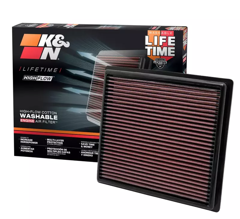 K&N High-Flow Original Lifetime Engine Air Filter 33-2443