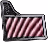 K&N High-Flow Original Lifetime Engine Air Filter: Increase Power: Premium, Washable: Compatible with 2015-2023 FORD: Mustang, Mustang GT, 33-5029 (Pack of 1)
