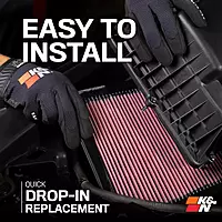 K&N High-Flow Original Lifetime Engine Air Filter: Increase Power: Premium, Washable: Compatible with 2015-2016 HONDA: CR-V, 33-5031