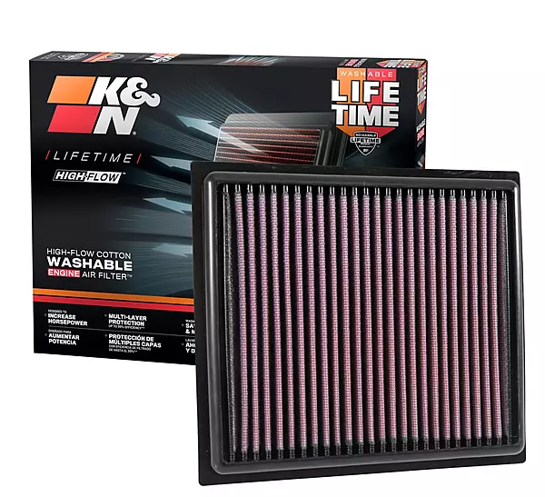 K&N High-Flow Original Lifetime Engine Air Filter: Increase Power: Premium, Washable: Compatible with 2014-2025 Alfa Romeo/Fiat/Jeep/Ram: Tonale, 500, Toro, Compass, Renegade, Promaster, 33-5034