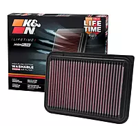 K&N High-Flow Original Lifetime Engine Air Filter: Increase Power: Premium, Washable: Compatible with Pontiac/Scion/Toyota: (See Product Description for Select Models) 33-2360 (Pack of 1)