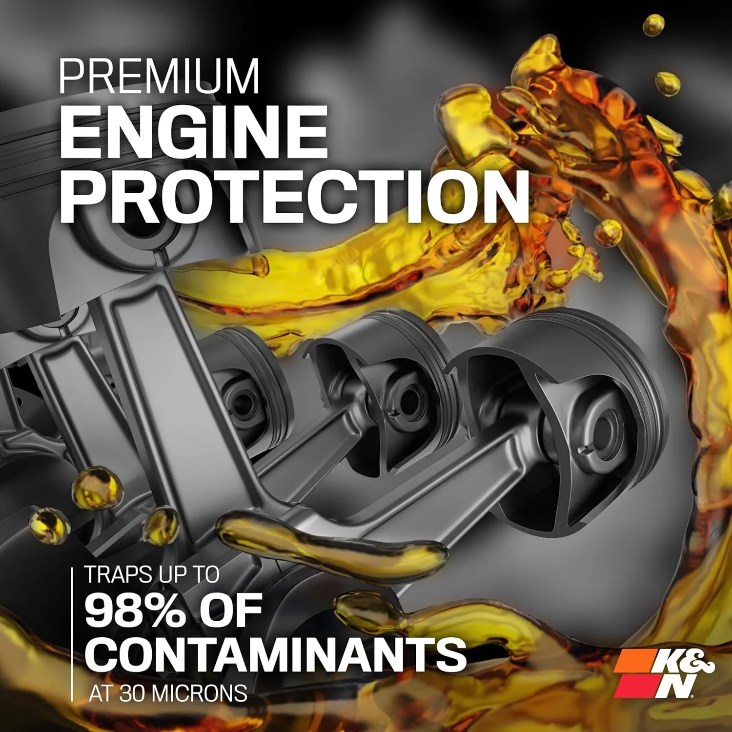 K&N Premium Oil Filter HP-3003 — 20,000 Mile Protection w/ Wrench-Off Nut, Fits Select Chevy/GMC/Hummer 2001–2019