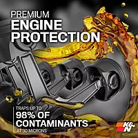 K&N Premium Oil Filter HP-7041 - High Efficiency 20,000 Mile Protection