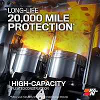 K&N Premium Oil Filter HP-1017 — Wrench-Off Nut, 20,000 Mile Protection