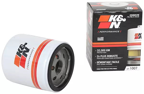 K&N HP-1007 Oil Filter — 20,000 Mile, Wrench-Off