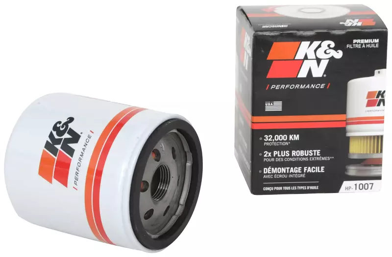 K&N HP-1007 Oil Filter — 20,000 Mile, Wrench-Off