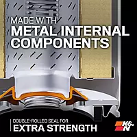 K&N HP-1008 Premium Oil Filter — Wrench-Off Nut, 20,000 Mile Protection