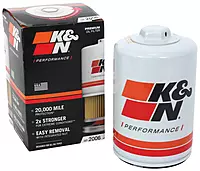 K&N Premium Oil Filter: 20,000 Mile Engine Protection with Wrench Off Nut, HP-2006 (Pack of 1)