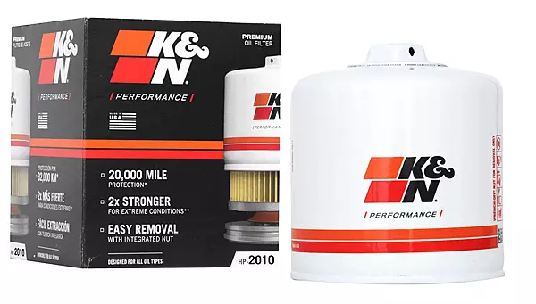 K&N Premium Oil Filter HP-2010 — 1 in Canister with Wrench-Off Nut