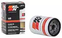 K&N Premium HP-2011 Oil Filter — 20,000 Mile Protection with Wrench-Off Nut