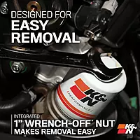 K&N Premium Oil Filter HP-4003 — 20,000 Mile Protection, Wrench-Off Nut