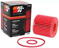 K&N Oil Filter HP-7020 — High Capacity Synthetic, 20,000 Mile Protection (Fits Select Toyota/Lexus/Scion)