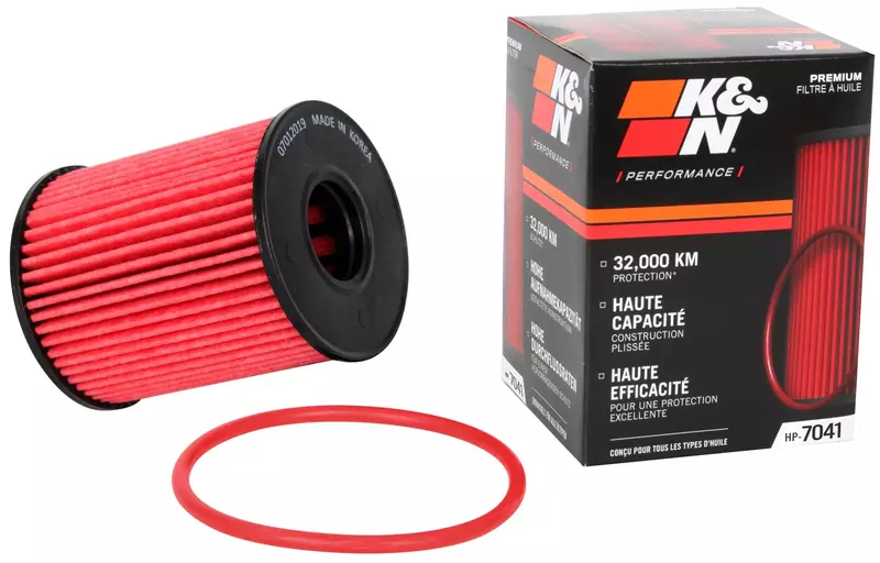 K&N Premium Oil Filter HP-7041 - High Efficiency 20,000 Mile Protection