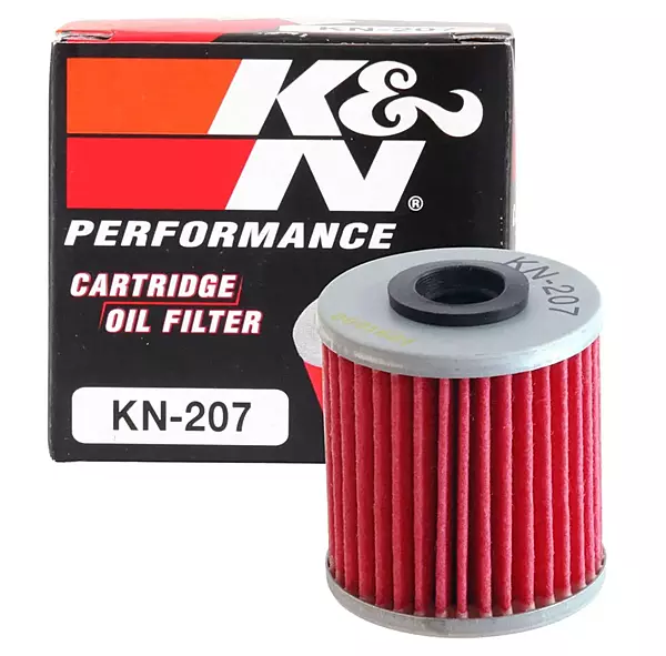 K&N Motorcycle Oil Filter KN-207 — High Performance, Fits Kawasaki/Suzuki/Beta