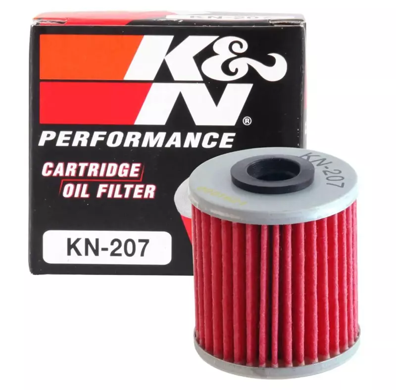 K&N Motorcycle Oil Filter KN-207 — High Performance, Fits Kawasaki/Suzuki/Beta