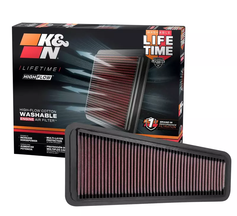 K&N High-Flow Panel Air Filter 33-2281 — Toyota Fit (4Runner/Tacoma/Tundra)