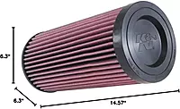 K&N High-Flow Engine Air Filter PL-8715 - Washable & Reusable