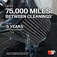 K&N High-Flow Original Lifetime Universal Clamp-On Air Filter: RC-4900