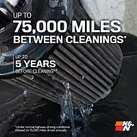 K&N High-Flow Universal Clamp-On Air Filter RE-1040