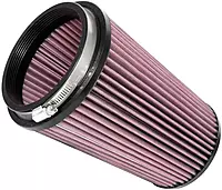 K&N High-Flow Original Lifetime Universal Clamp-On Air Filter: High Performance, Premium: Flange Diameter: 4.5 In, Filter Height: 8.375 In, Flange Length: 0.625 In, Shape: Round Tapered, RU-1008
