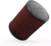 K&N RU-2820 Universal Clamp-On High-Flow Air Filter, 3" Flange, 6.5" H