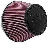 K&N High-Flow Original Lifetime Universal Clamp-On Air Filter: High Performance, Premium, Washable: Flange Diameter: 6 In, Filter Height: 5 In, Flange Length: 1 In, Shape: Tapered Round, RU-2960