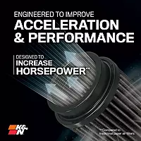 K&N Dryflow Universal Clamp-On Air Filter 6 in Flange RU-3102HBK