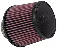 K&N High-Flow Original Lifetime Universal Clamp-On Air Filter: High Performance, Premium, Washable: Flange Diameter: 3 In, Filter Height: 5 In, Flange Length: 1.75 In, Shape: Round Tapered, RU-3570