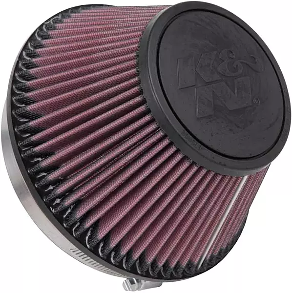 K&N High-Flow Original Lifetime Universal Clamp-On Air Filter: High Performance, Premium, Washable: Flange Diameter: 6 In, Filter Height: 4 In, Flange Length: 1 In, Shape: Round Tapered, RU-4600