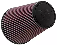 K&N High-Flow Original Lifetime Universal Clamp-On Air Filter: High Performance, Premium, Washable: Flange Diameter: 6 In, Filter Height: 9 In, Flange Length: 0.625 In, Shape: Round Tapered, RU-5046