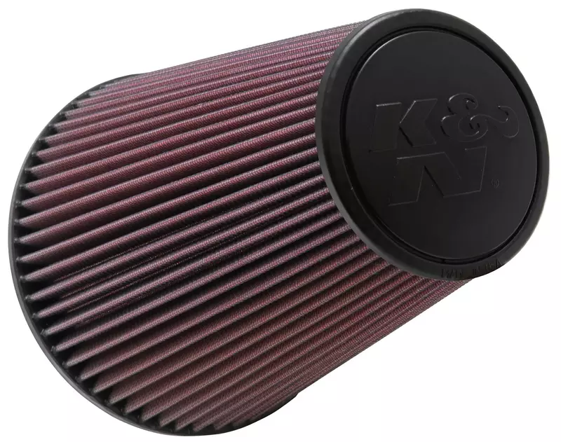 K&N High-Flow Original Lifetime Universal Clamp-On Air Filter: High Performance, Premium, Washable: Flange Diameter: 6 In, Filter Height: 9 In, Flange Length: 0.625 In, Shape: Round Tapered, RU-5046
