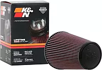 K&N High-Flow Original Lifetime Universal Clamp-On Air Filter: High Performance, Premium, Washable: Flange Diameter: 6 In, Filter Height: 9 In, Flange Length: 0.625 In, Shape: Round Tapered, RU-5046