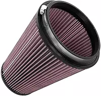 K&N High-Flow Original Lifetime Universal Clamp-On Air Filter: High Performance, Premium, Washable: Flange Diameter: 6 In, Filter Height: 9 In, Flange Length: 0.625 In, Shape: Round Tapered, RU-5046