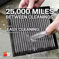 K&N VF2013 Lifetime Washable Cabin Air Filter - Compatible with Select Vehicles