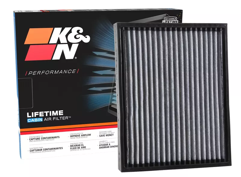 K&N LIFETIME Cabin Air Filter - VF2049, Washable Reusable 1.9 x 9.9 x 11.4 in