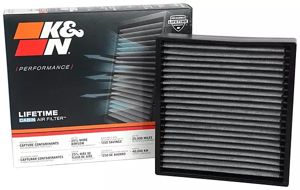 K&N LIFETIME Cabin Air Filter - Washable, Reusable, VF2076