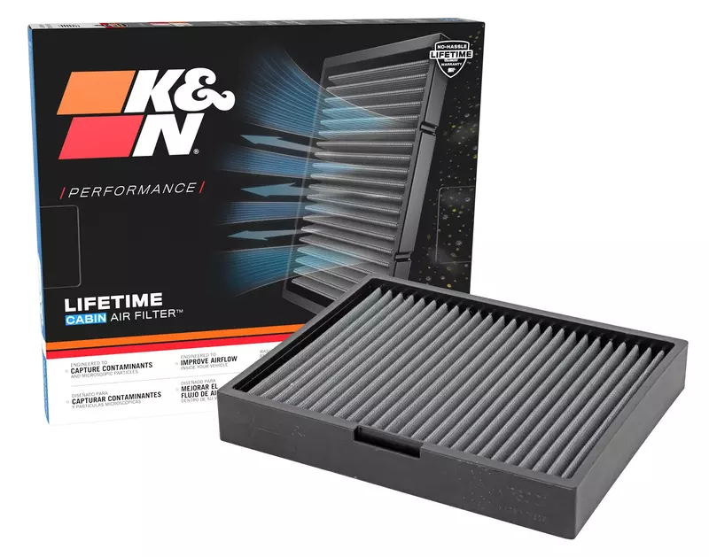 K&N VF3021 Lifetime Cabin Air Filter - Washable, Reusable, 1 Count