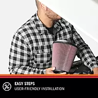 K&N X-Stream Clamp-On Air Filter 66-1401XP — Washable High-Flow