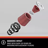 K&N X-Stream Clamp-On Air Filter 66-1401XP — Washable High-Flow